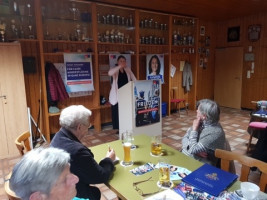 Carolin Wagner auf der Mitgliederversammlung zur Wahl von Delegierten und Ersatzdelegierten zur Kreisdelegiertenkonferenz