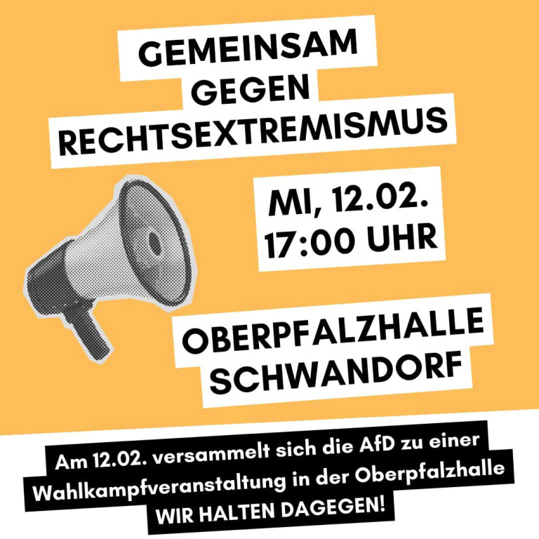 2025-02-12 Demo gegen AfD Oberpfalzhalle